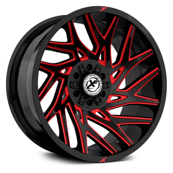 XF OFF-ROAD® - XF-229 Gloss Black with Red Milled Accents