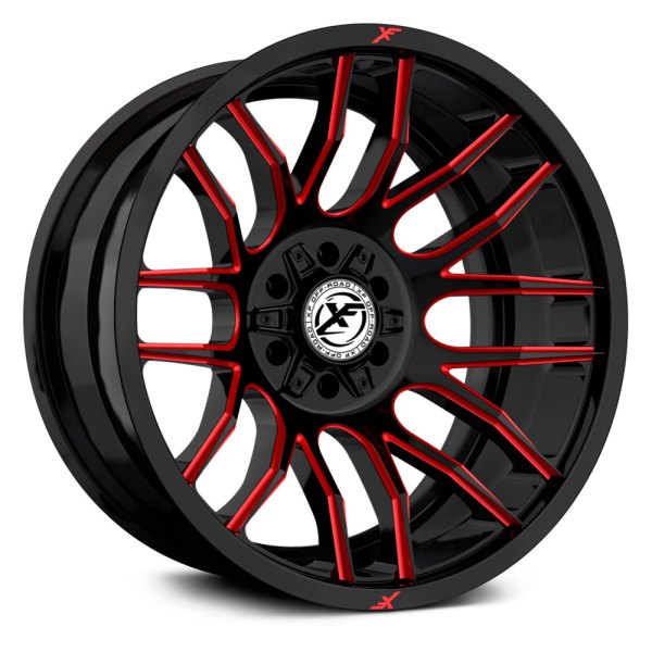 XF OFF-ROAD® - XF-232 Gloss Black with Red Milled Accents