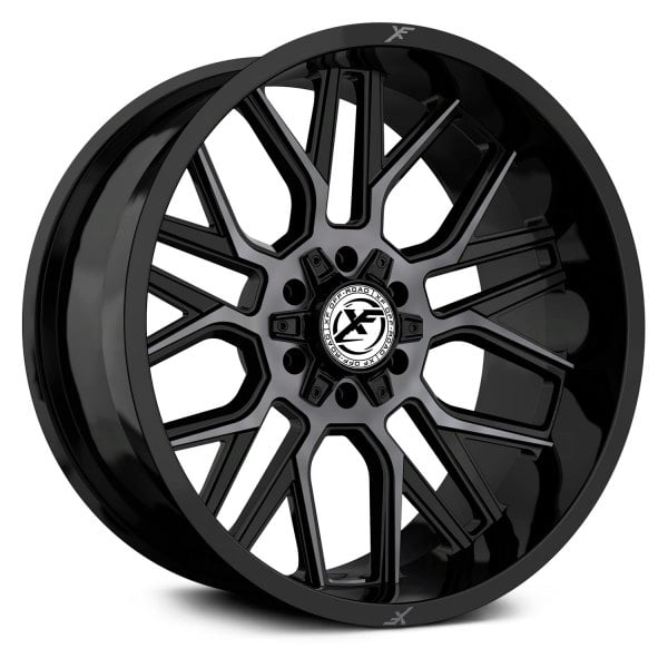 XF OFF-ROAD® XF-235 Wheels - Gloss Black with Titanium Face Rims