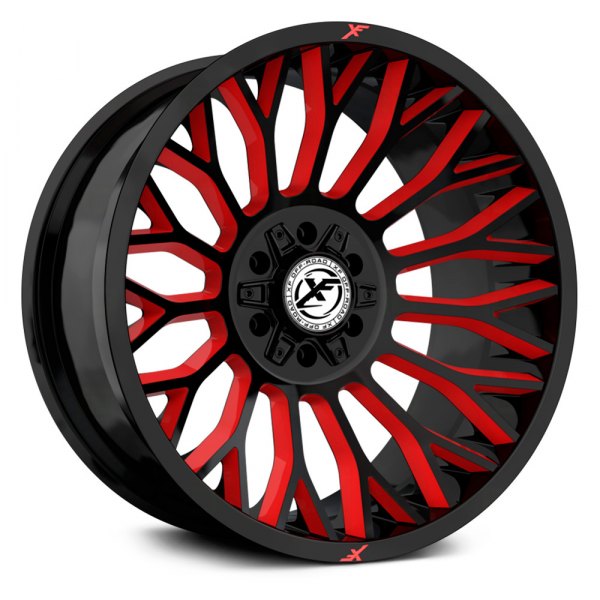 XF OFF-ROAD® - XF-237 Gloss Black with Red Milled Accents
