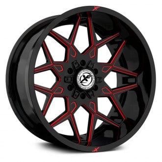 XF OFF-ROAD® - XF-238 Gloss Black with Red Milled Accents