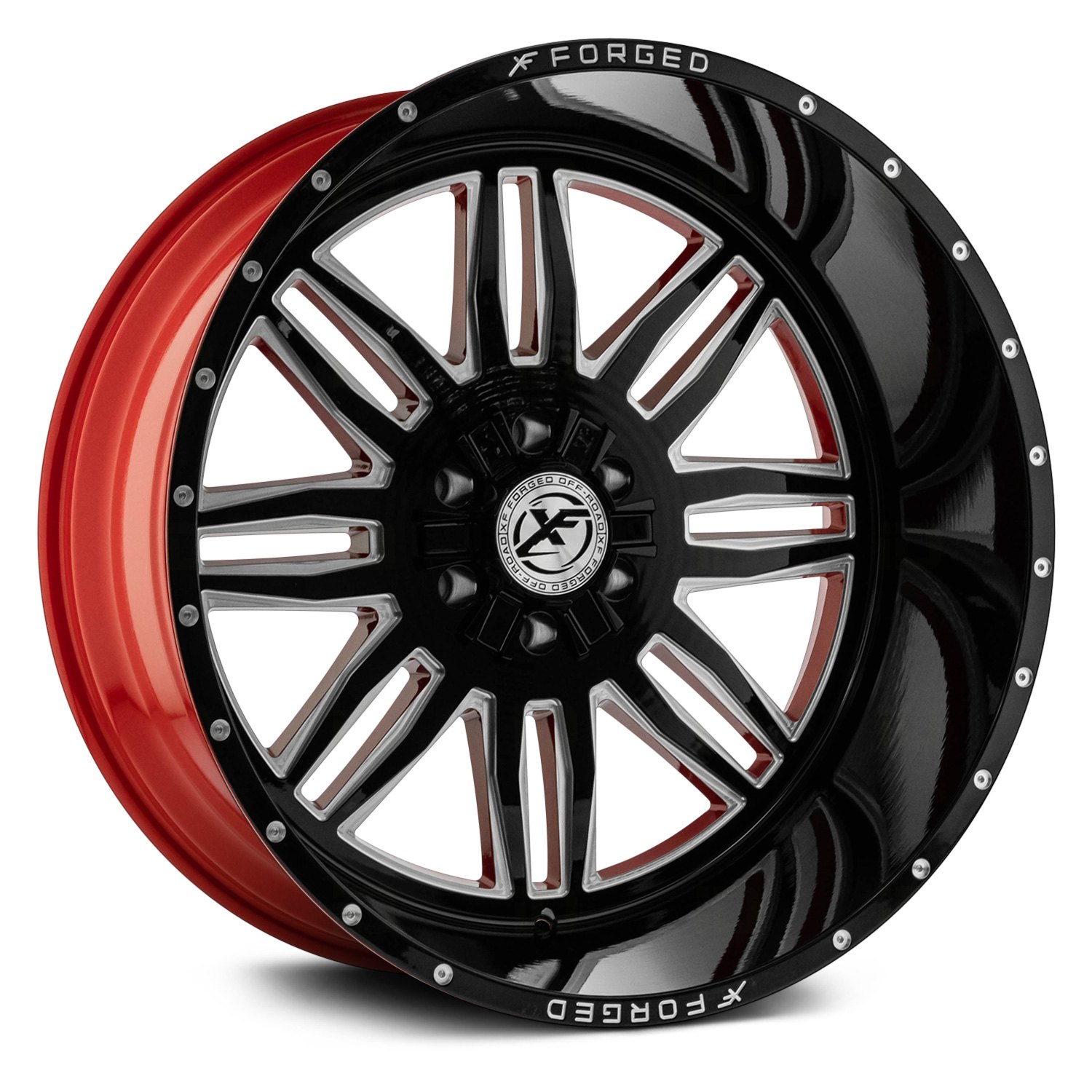 【OFOF】IF GLOSSY BLACK XF OFF-ROAD® XFX-303 Wheels - Gloss Black with Milled