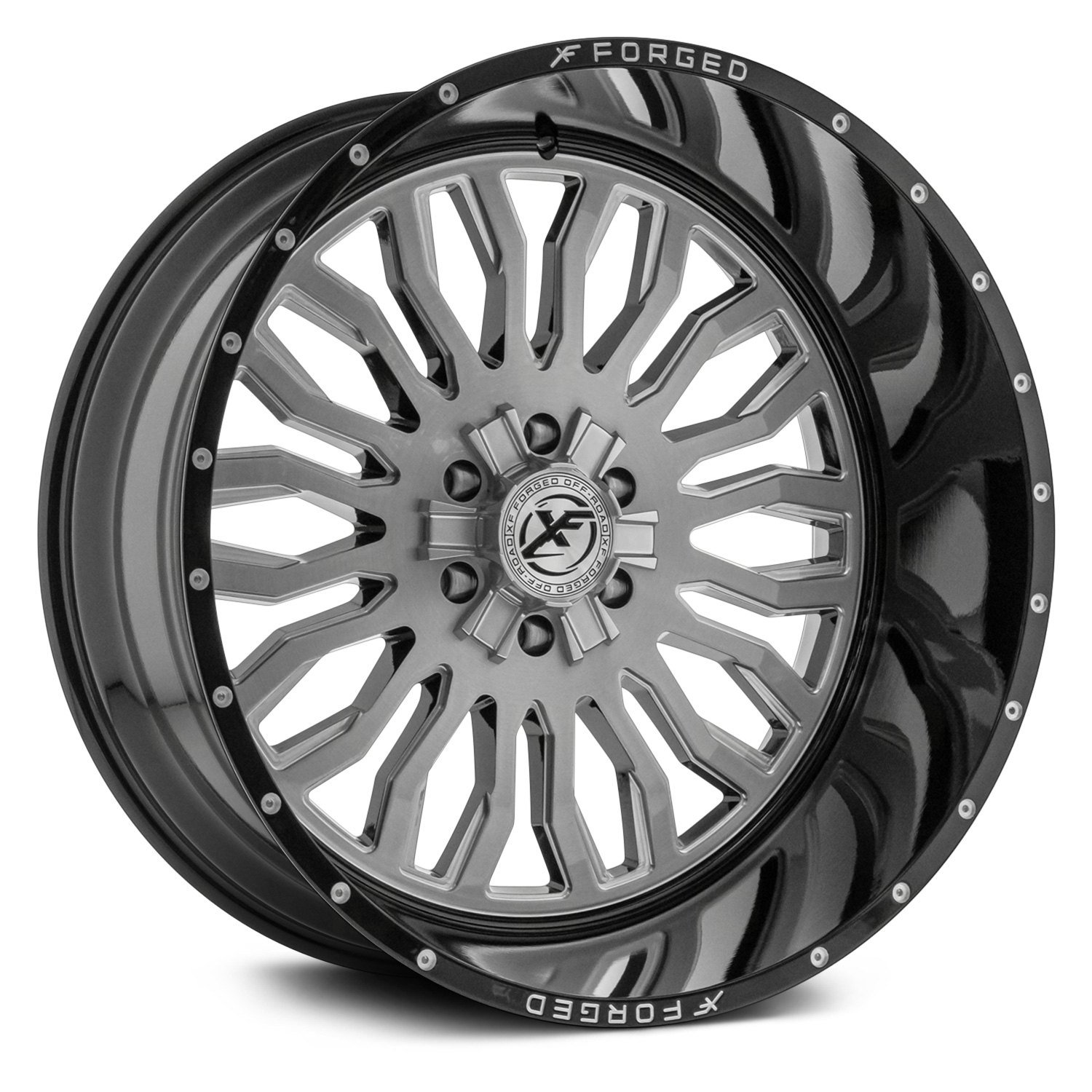 XF OFF-ROAD® XFX-305 Wheels - Milled Brushed with Black Lip Rims