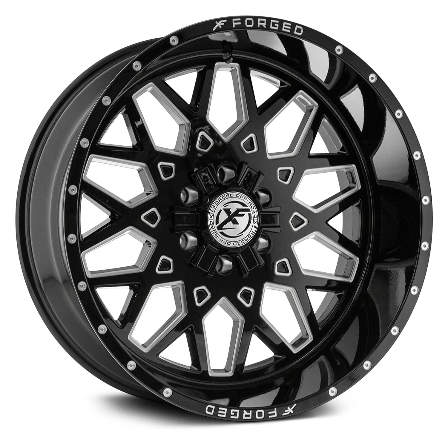 XF OFF-ROAD® XFX-307 Wheels - Black with Milled Window Rims