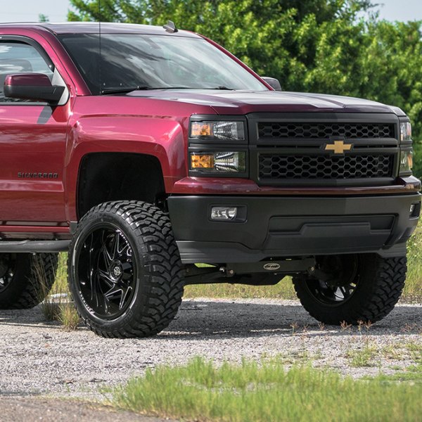 XF OFF-ROAD® - XF-203 Black Milled Window on Chevy Silverado