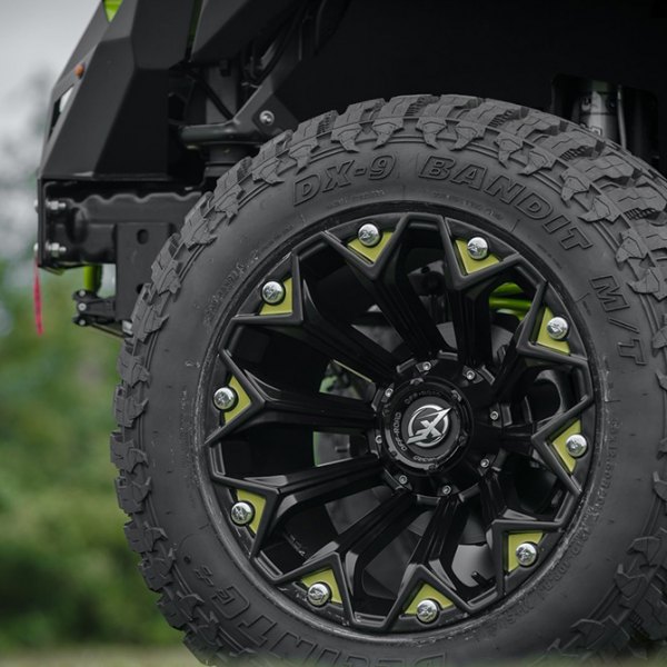 XF OFF-ROAD® - XF-212 Satin Black Custom Accents on Jeep Wrangler
