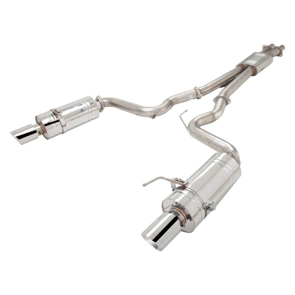 XFORCE Exhaust® - 304 SS Cat-Back Exhaust System, Ford Mustang