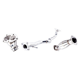 XFORCE Exhaust® - Turbocharger Downpipe with High Flow Metallic Catalytic Converter