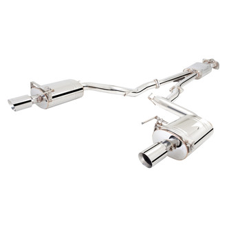 XFORCE Exhaust® - 304 SS Cat-Back Exhaust System with Split Rear Exit