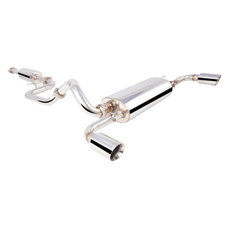 XFORCE Exhaust® - 304 SS High Flow Cat-Back Exhaust System with Split Rear Exit
