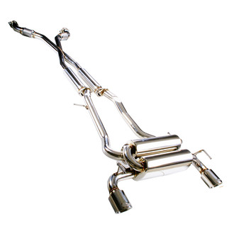 XFORCE Exhaust® - 304 SS Cat-Back Exhaust System with Split Rear Exit