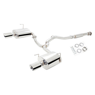 XFORCE Exhaust® - 304 SS High Flow Cat-Back Exhaust System with Split Rear Exit