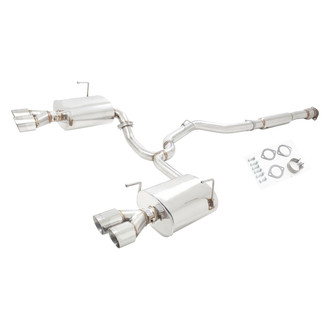 XFORCE Exhaust® - 304 SS High Flow Cat-Back Exhaust System with Quad Rear Exit