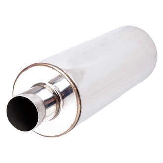 XFORCE Exhaust® - Stainless Steel Round Exhaust Resonator (2.5" Center ID, 2.5" Center OD, 14" Length)