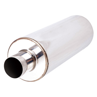 XFORCE Exhaust® - Stainless Steel Round Exhaust Resonator (3.5" Center ID, 3.5" Center OD, 14" Length)