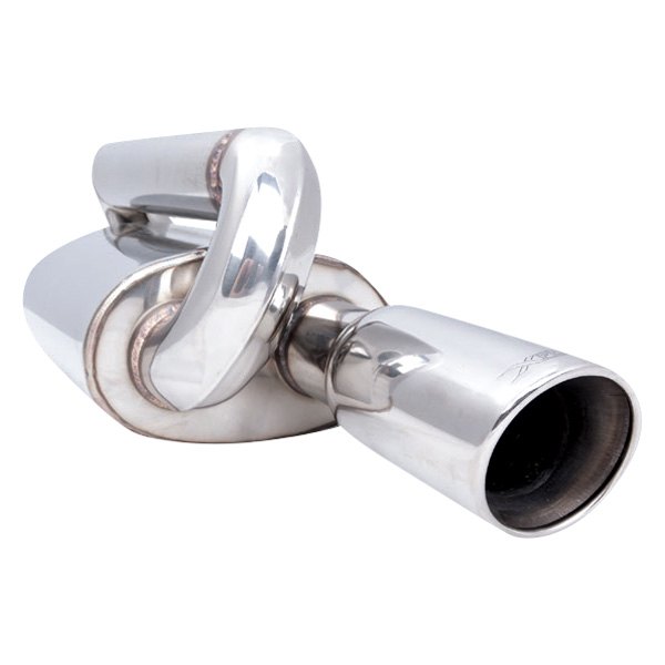 XFORCE Exhaust® - Stainless Steel Oval Twin Loop Exhaust Muffler with Driver Side Inlet