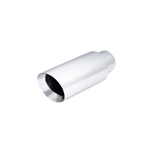 XFORCE Exhaust® - Stainless Steel Round Angle Cut Single Polished Exhaust Tip