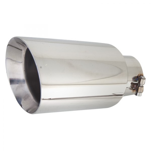 XFORCE Exhaust® - Stainless Steel Round Angle Cut Single Polished Exhaust Tip