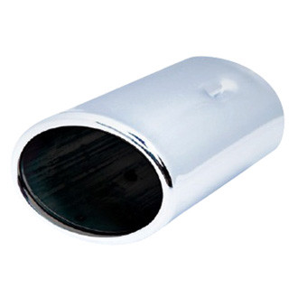 XFORCE Exhaust® - Stainless Steel Oval Rolled Edge Knock-On Single Polished Exhaust Tip (2.25" Inlet, 4.25" Length)
