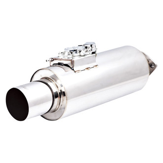 XFORCE Exhaust® - Varex™ Stainless Steel Round Exhaust Muffler (3.5" Center ID, 3.5" Center OD, 16" Length)
