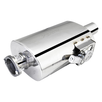 XFORCE Exhaust® - Varex™ Stainless Steel Oval Exhaust Muffler (2.5" Center ID, 2.5" Center OD, 15" Length)