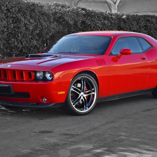 XIX EXOTIC® - X15 Black Diamond Cut Face on Dodge Challenger