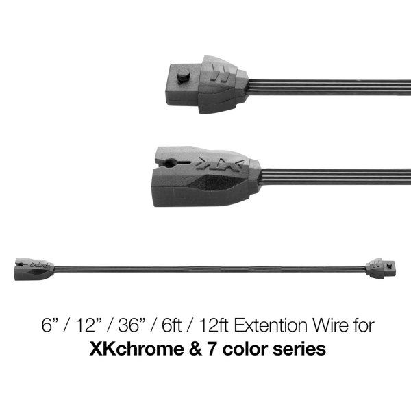  XKGlow® - 6" XKchrome 4-Pin Extension Wire for XKchrome and 7 Color Series