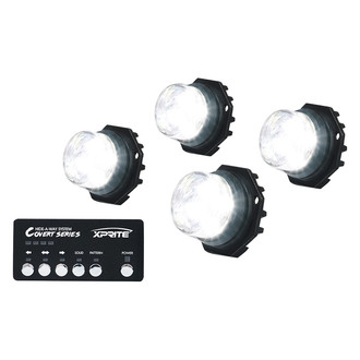 Xprite® - Covert 4 Series White Hardwire LED Hideaway Strobe Lights