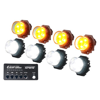 Xprite® - Covert Series White/Amber Hardwire LED Hideaway Strobe Lights