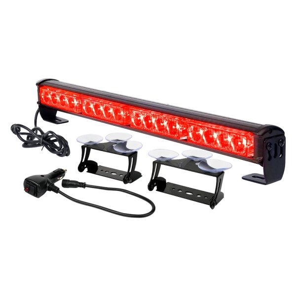 Xprite® - G2 18" 16-LED Red Suction Cup Mount Traffic Advisor Light Bar
