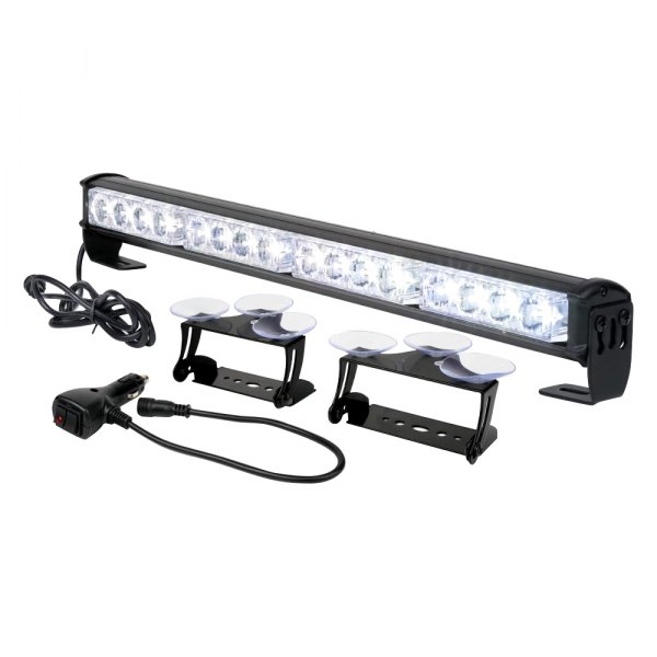 Xprite® - G2 18" 16-LED White Suction Cup Mount Traffic Advisor Light Bar