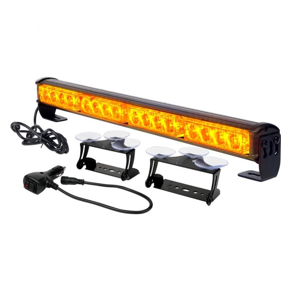 Xprite® - G2 18" 16-LED Amber Suction Cup Mount Traffic Advisor Light Bar
