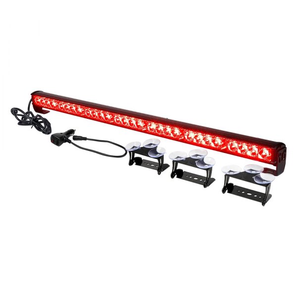 Xprite® - G2 31.5" 28-LED Red Suction Cup Mount Traffic Advisor Light Bar