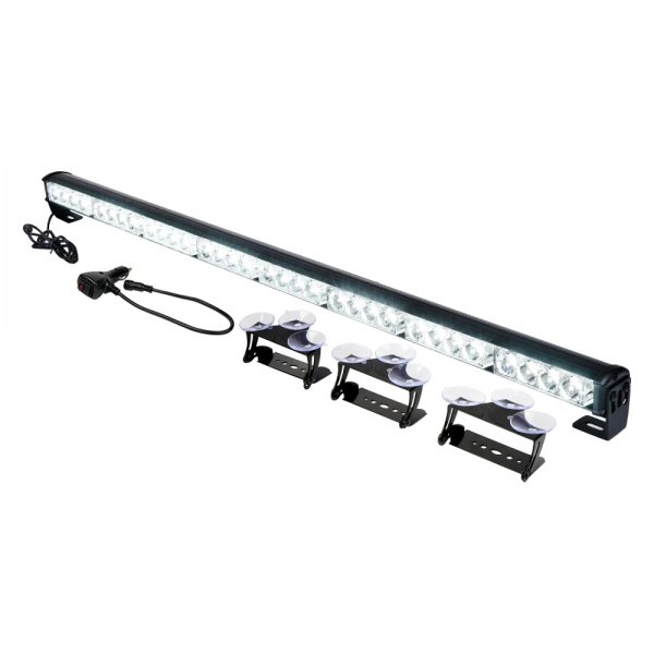 Xprite® - G2 35.5" 32-LED White Suction Cup Mount Traffic Advisor Light Bar