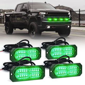 Xprite® - Squad Series 20-LED Green Bolt-on Strobe Light