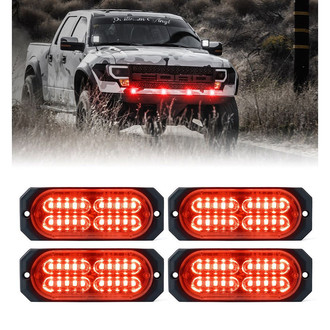 Xprite® - Squad Series 20-LED Red Bolt-on Strobe Light