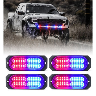 Xprite® - Squad Series 20-LED Red/Blue Bolt-on Strobe Light