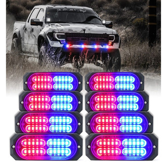 Xprite® - Squad Series 20-LED Red/Blue Bolt-on Strobe Light