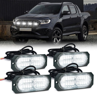 Xprite® - Squad Series 20-LED White Bolt-on Strobe Light