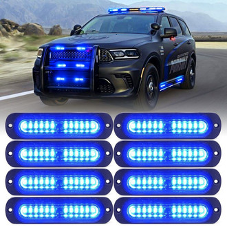 Xprite® - Alert 12 Series Blue Bolt-on LED Strobe Lights