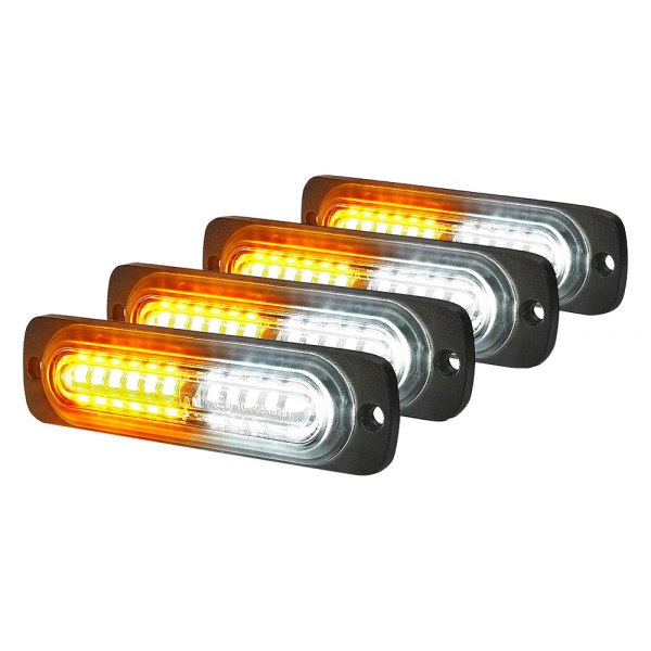 Xprite® - Alert 12 Series White/Amber Bolt-on LED Strobe Lights