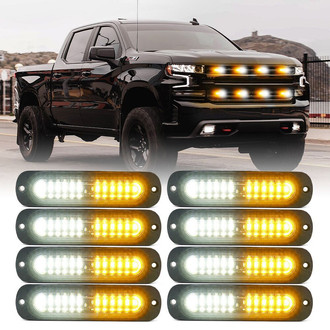 Xprite® - Alert 12 Series White/Amber Bolt-on LED Strobe Lights