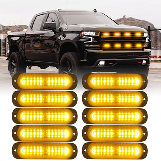 Xprite® - Alert 12 Series Amber Bolt-on LED Strobe Lights