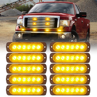 Xprite® - Alert 6 Series Amber Bolt-on LED Strobe Lights