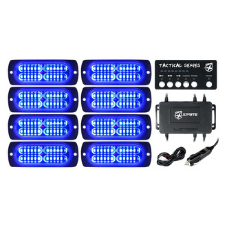 Xprite® - Tactical 24 Series 4.25" Blue Bolt-on LED Strobe Lights