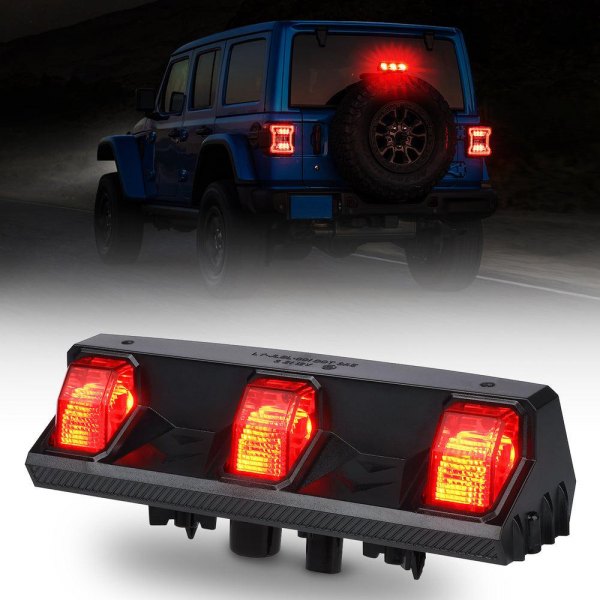 Xprite® - Black/Red LED 3rd Brake Light, Jeep Wrangler