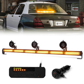 Xprite® - Warrant G2 Series 35" 6 Modules Amber Bolt-On/Suction Cup Mount Traffic Advisor Light Bar