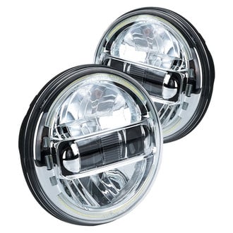 Xprite® - 7" Round Chrome Envision Series Halo Projector LED Headlights (H6024)