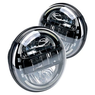 Xprite® - 7" Round Black Envision Series Halo Projector LED Headlights (H6024)