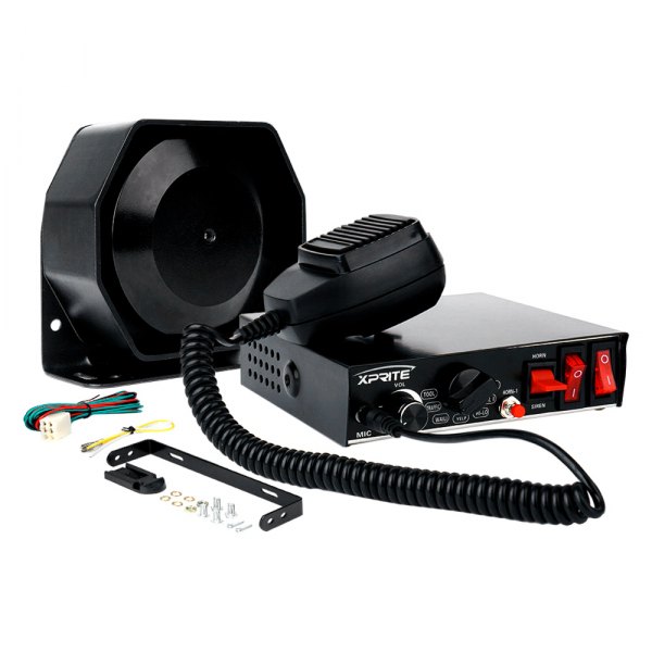 Xprite® - G4 200 W Siren and PA System with Handheld Microphone and Light Control Switches